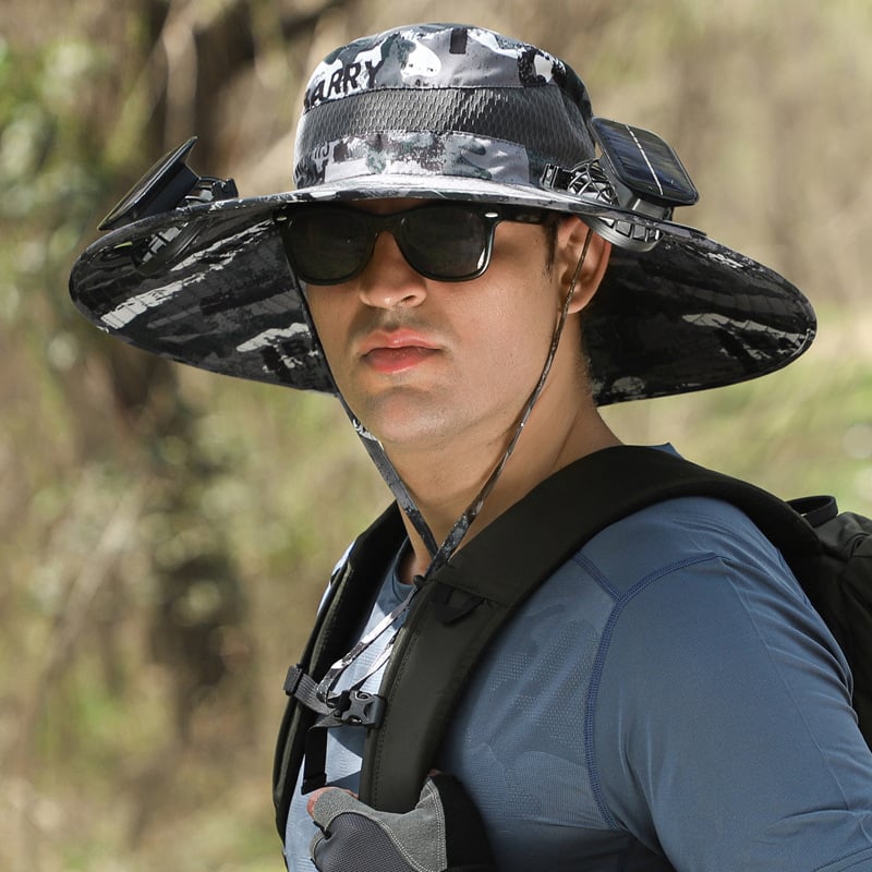 🏆 50K+ SOLD! ⚡2025 New Ultralight Solar Fan Sun Hat – Lighter Than a Baseball!⚾(Only 11oz)