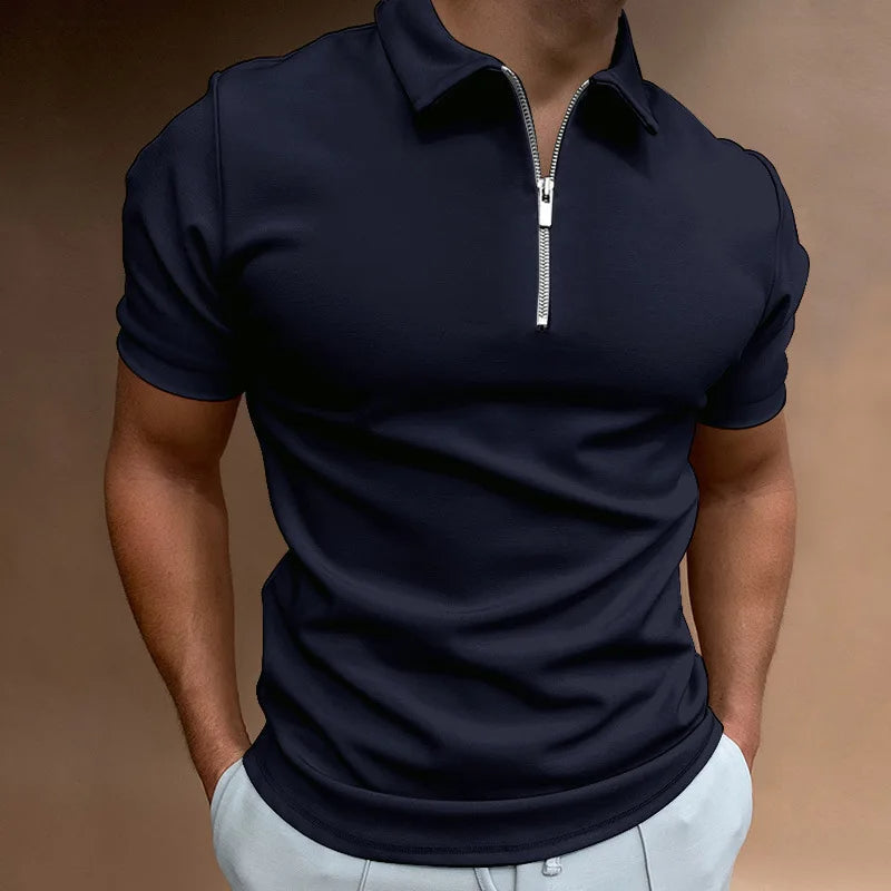 Zip-Up Style Tee for Men