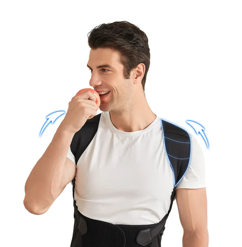 Posture Corrector relieves neck, shoulder and back pain.