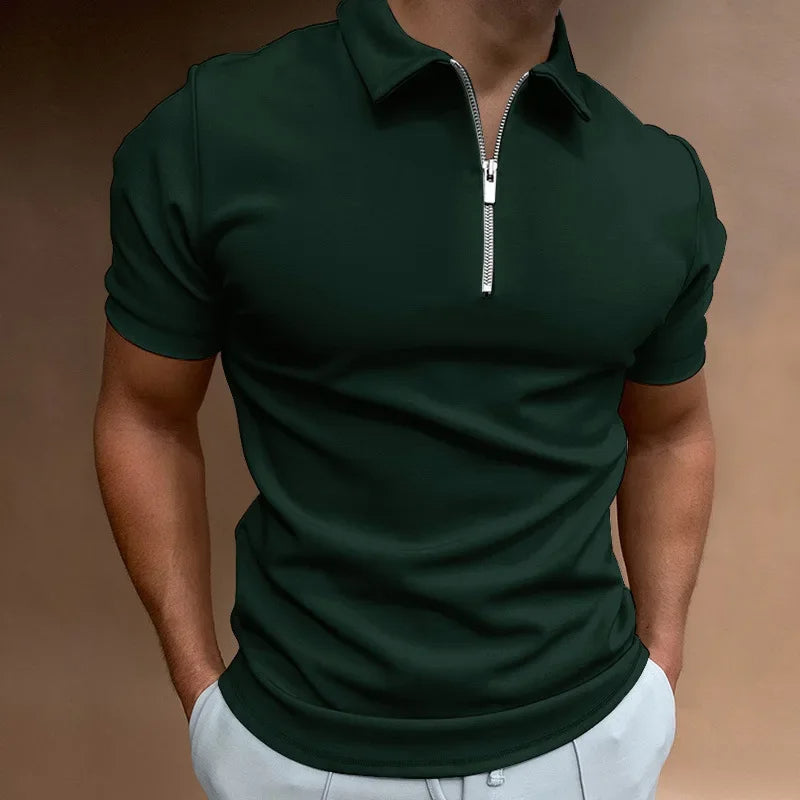 Zip-Up Style Tee for Men