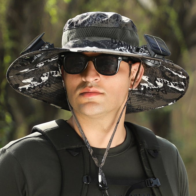 🏆 50K+ SOLD! ⚡2025 New Ultralight Solar Fan Sun Hat – Lighter Than a Baseball!⚾(Only 11oz)