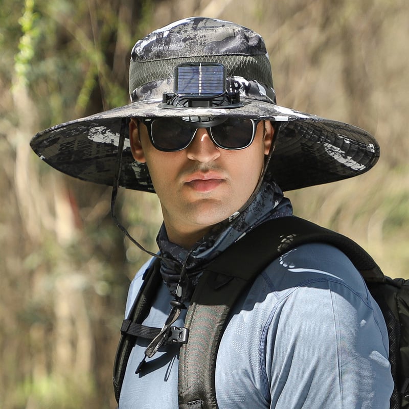 🏆 50K+ SOLD! ⚡2025 New Ultralight Solar Fan Sun Hat – Lighter Than a Baseball!⚾(Only 11oz)