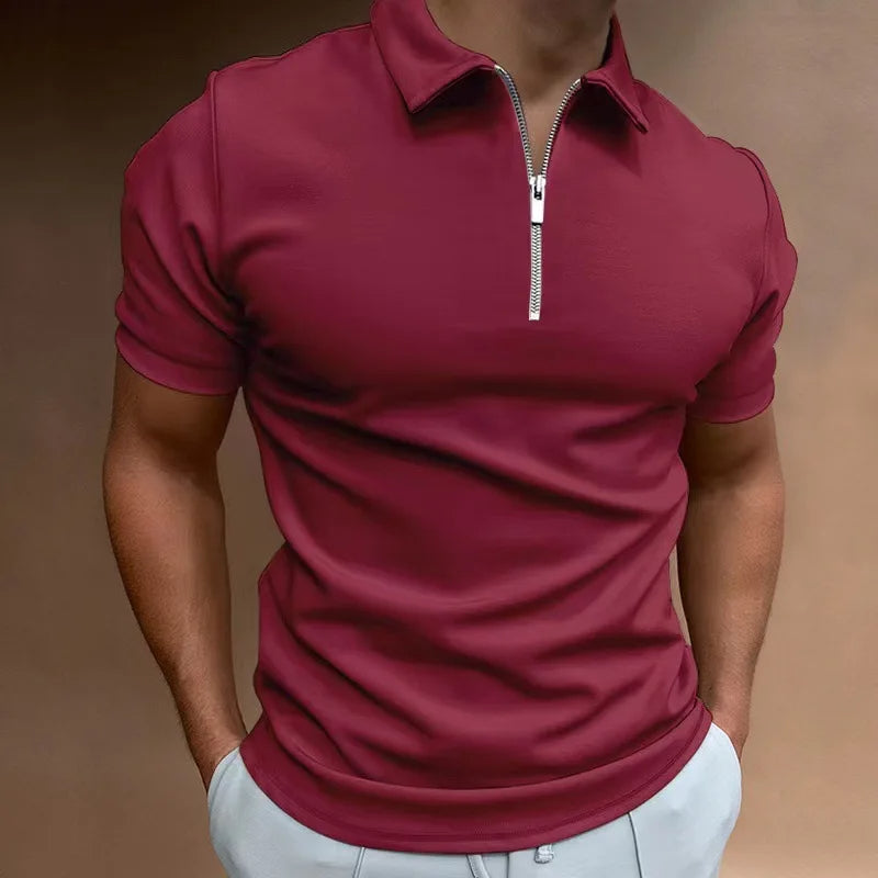 Zip-Up Style Tee for Men