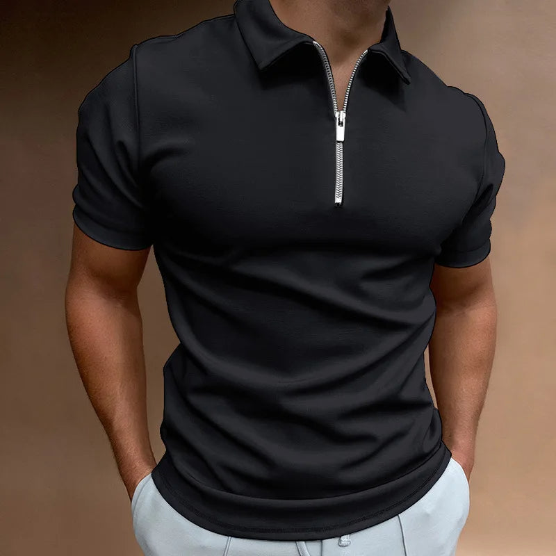 Zip-Up Style Tee for Men